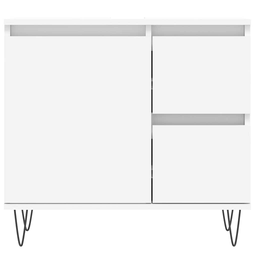 Badkamerkast 65x33x60 cm bewerkt hout wit is nu te koop bij PeponiXL, paradijselijk wonen!