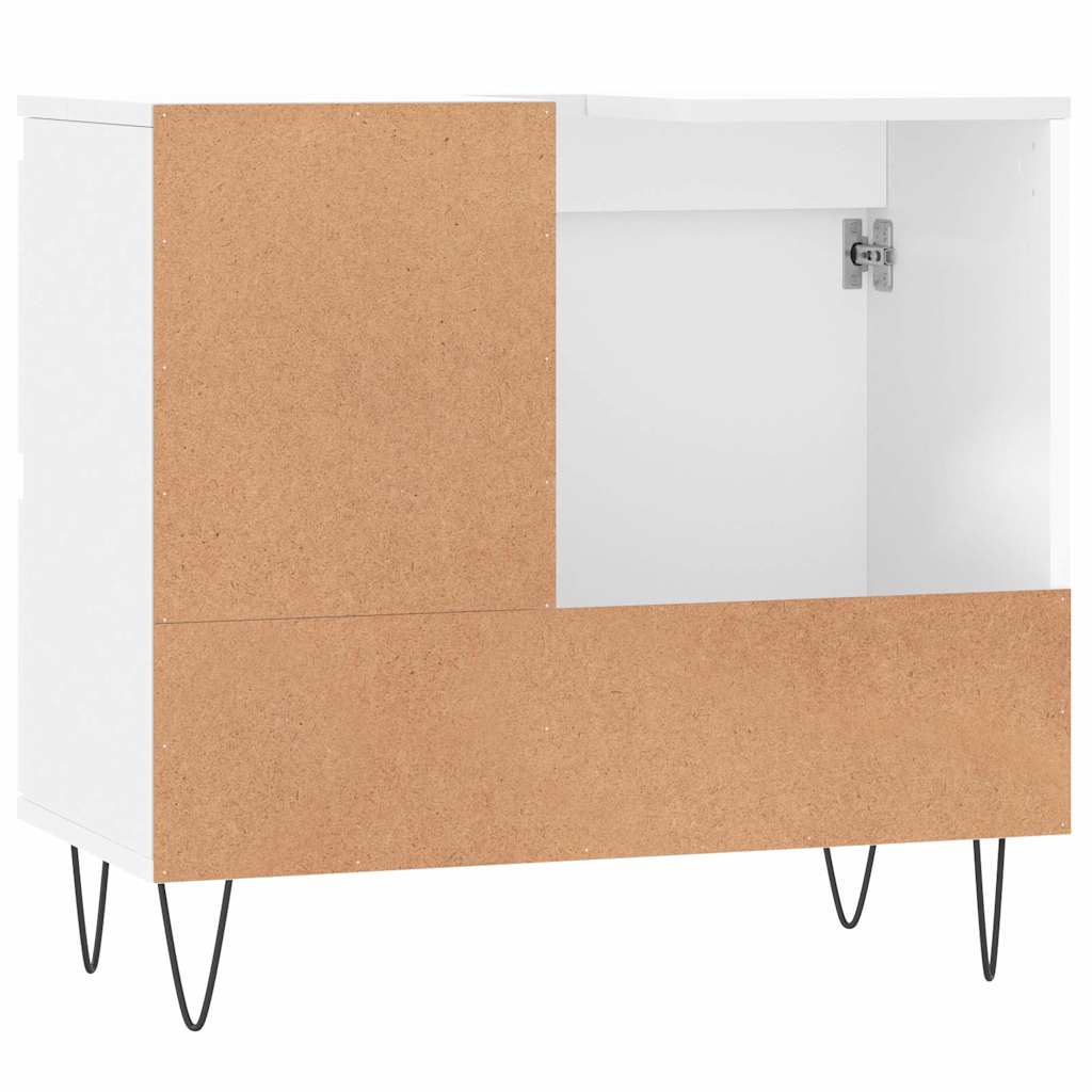 Badkamerkast 65x33x60 cm bewerkt hout wit is nu te koop bij PeponiXL, paradijselijk wonen!