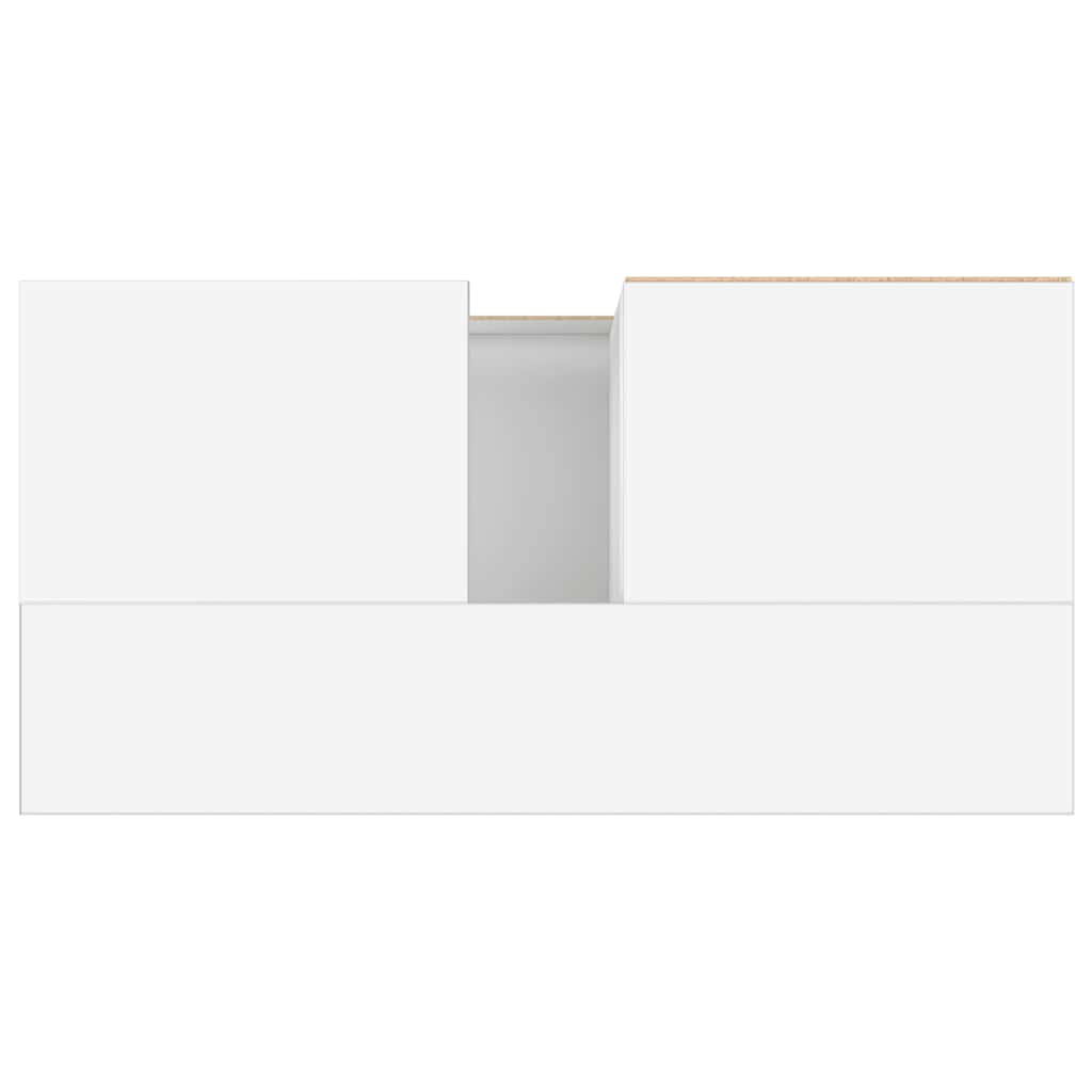 Badkamerkast 65x33x60 cm bewerkt hout wit is nu te koop bij PeponiXL, paradijselijk wonen!