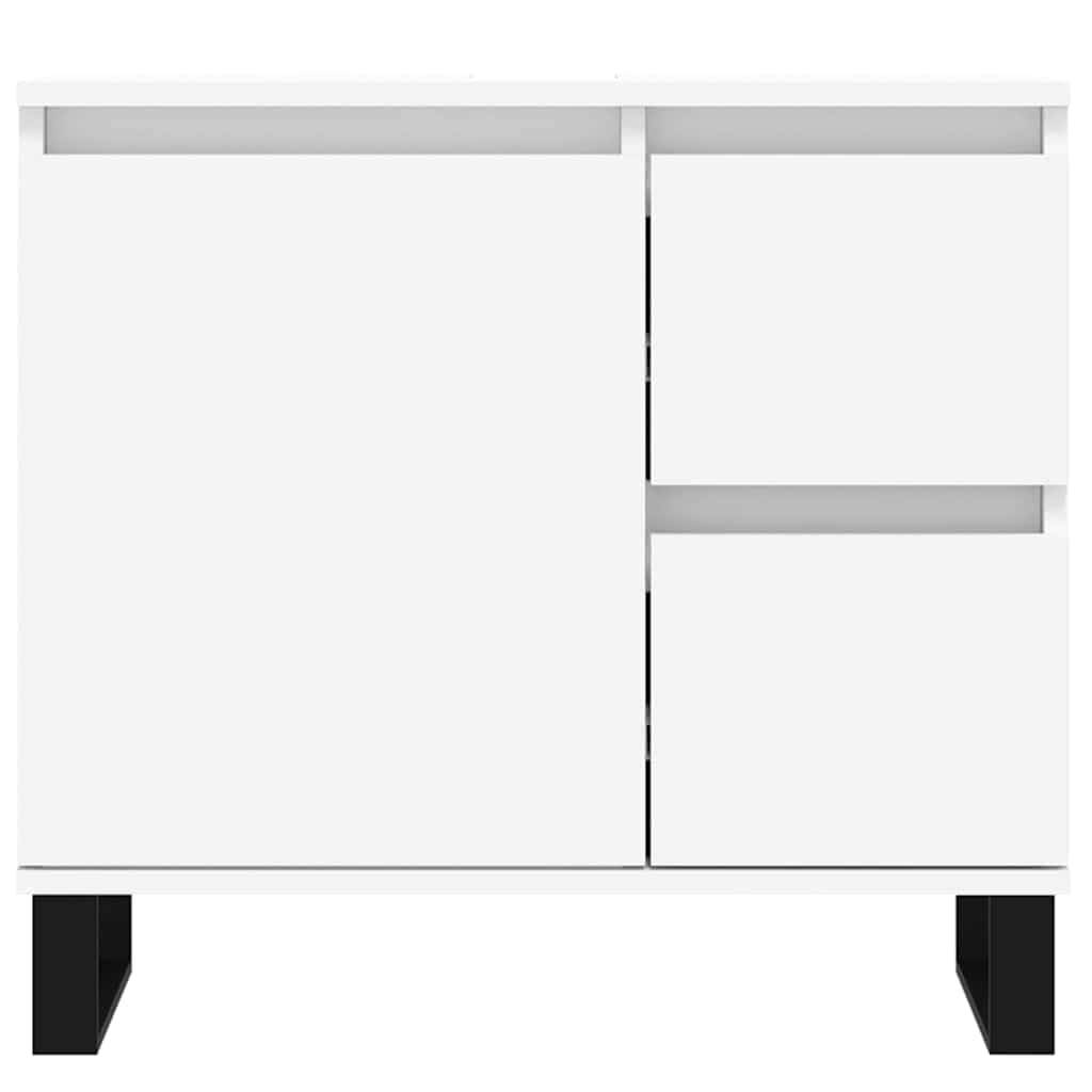 Badkamerkast 65x33x60 cm bewerkt hout wit is nu te koop bij PeponiXL, paradijselijk wonen!