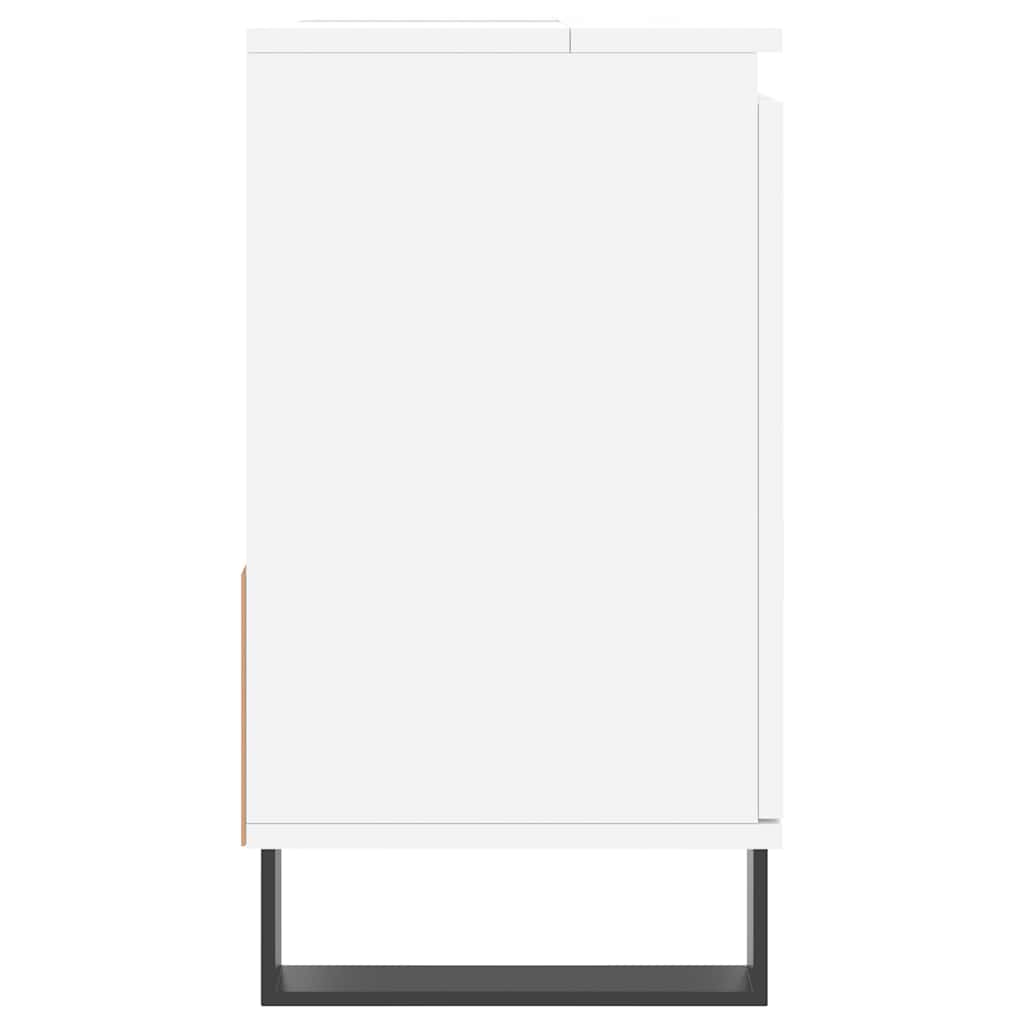 Badkamerkast 65x33x60 cm bewerkt hout wit is nu te koop bij PeponiXL, paradijselijk wonen!