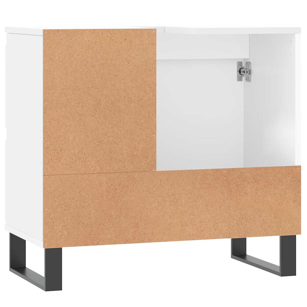 Badkamerkast 65x33x60 cm bewerkt hout wit is nu te koop bij PeponiXL, paradijselijk wonen!