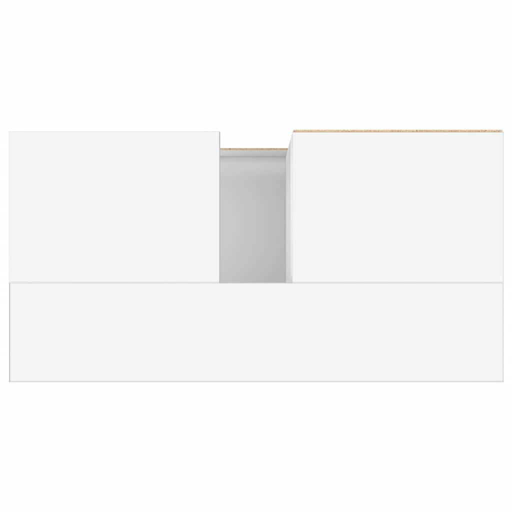 Badkamerkast 65x33x60 cm bewerkt hout wit is nu te koop bij PeponiXL, paradijselijk wonen!
