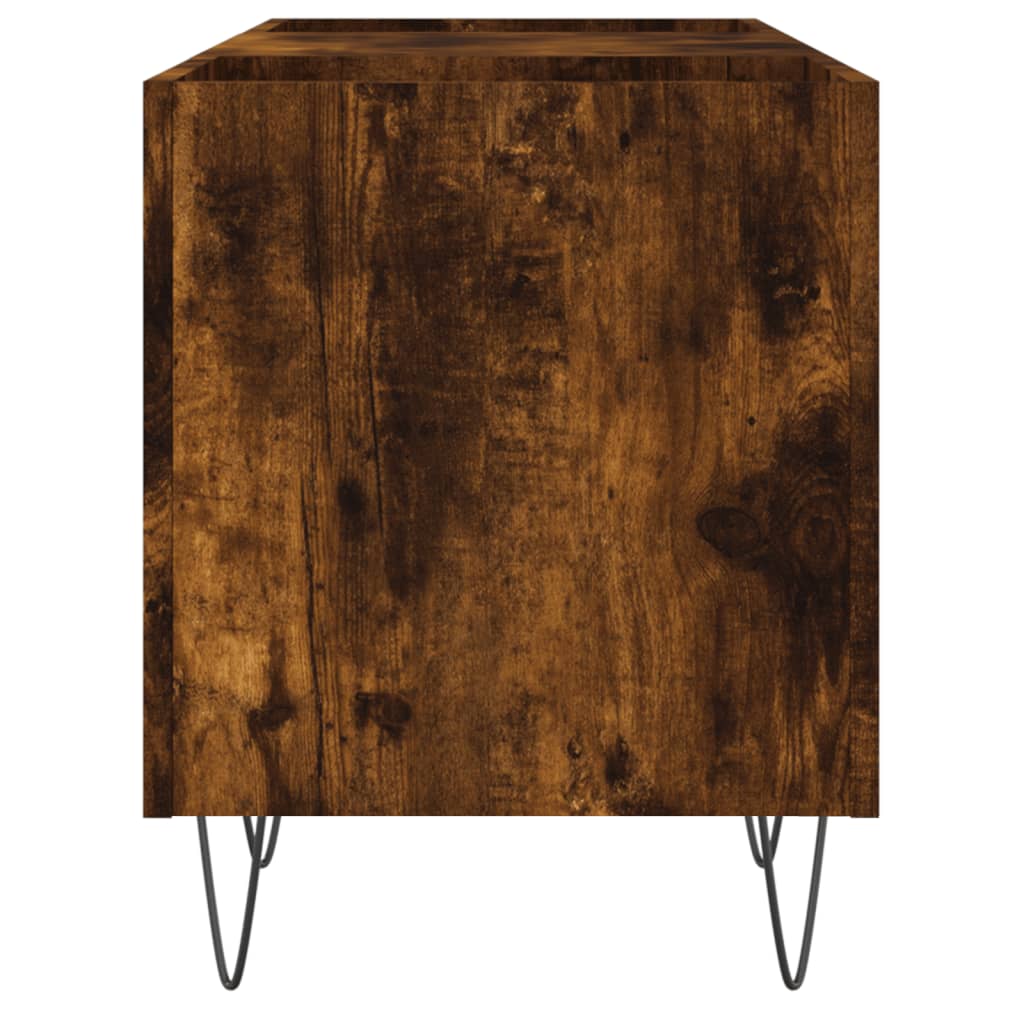 Platenkast 121x38x48 cm bewerkt hout gerookt eikenkleurig is nu te koop bij PeponiXL, paradijselijk wonen!