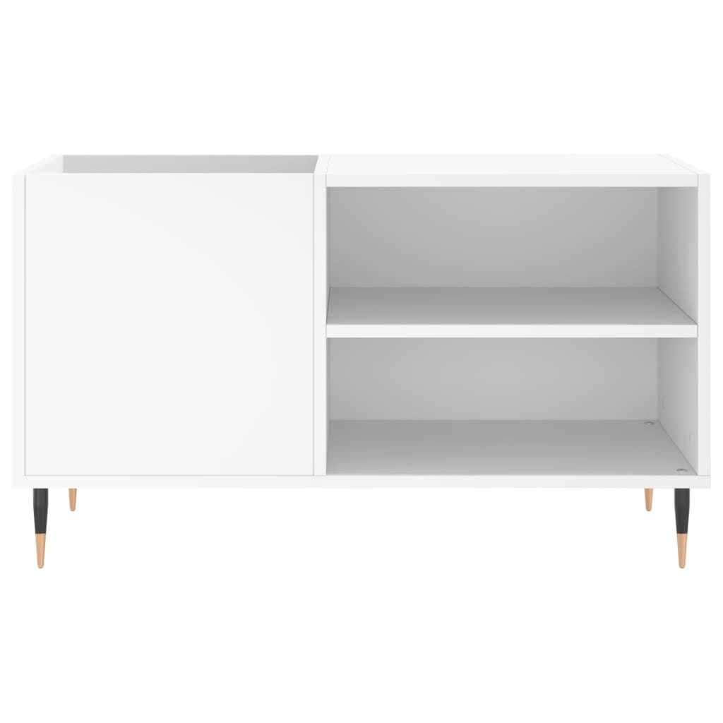 Platenkast 85x38x48 cm bewerkt hout wit is nu te koop bij PeponiXL, paradijselijk wonen!
