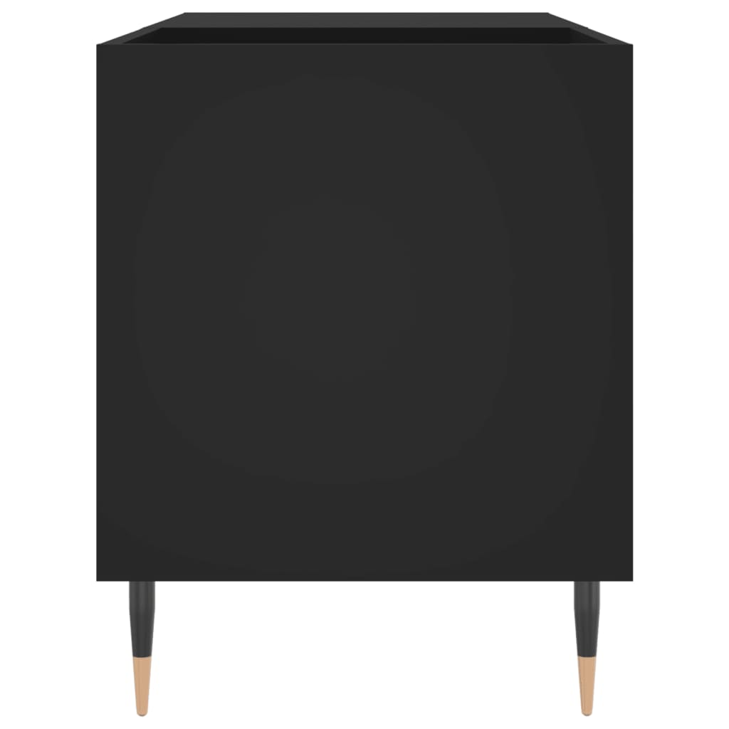 Platenkast 85x38x48 cm bewerkt hout zwart is nu te koop bij PeponiXL, paradijselijk wonen!