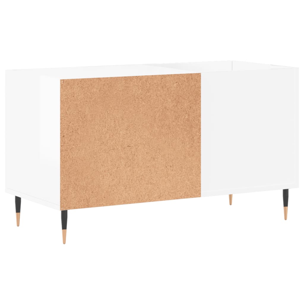 Platenkast 85x38x48 cm bewerkt hout hoogglans wit is nu te koop bij PeponiXL, paradijselijk wonen!