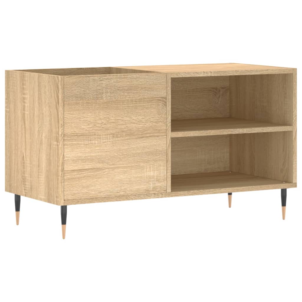 Platenkast 85x38x48 cm bewerkt hout sonoma eikenkleurig is nu te koop bij PeponiXL, paradijselijk wonen!