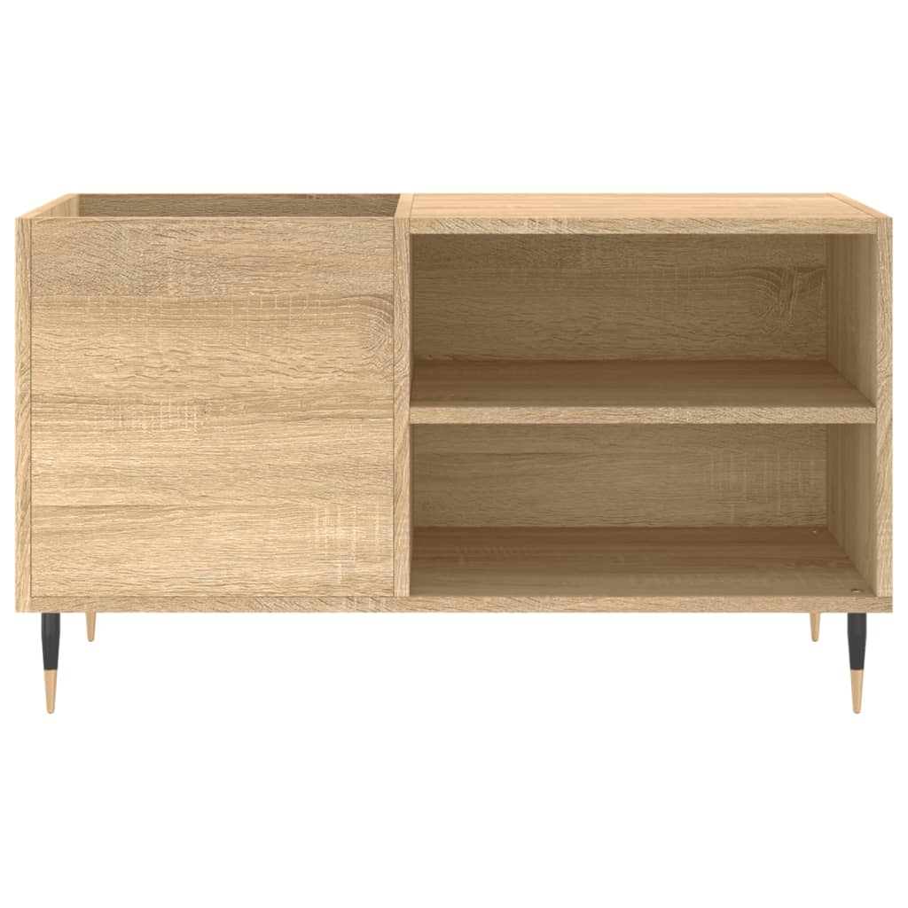 Platenkast 85x38x48 cm bewerkt hout sonoma eikenkleurig is nu te koop bij PeponiXL, paradijselijk wonen!