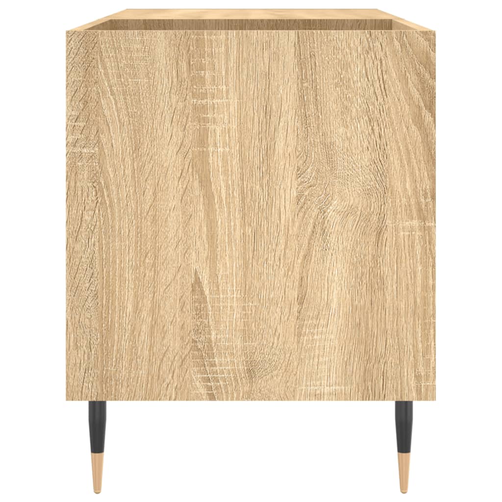 Platenkast 85x38x48 cm bewerkt hout sonoma eikenkleurig is nu te koop bij PeponiXL, paradijselijk wonen!