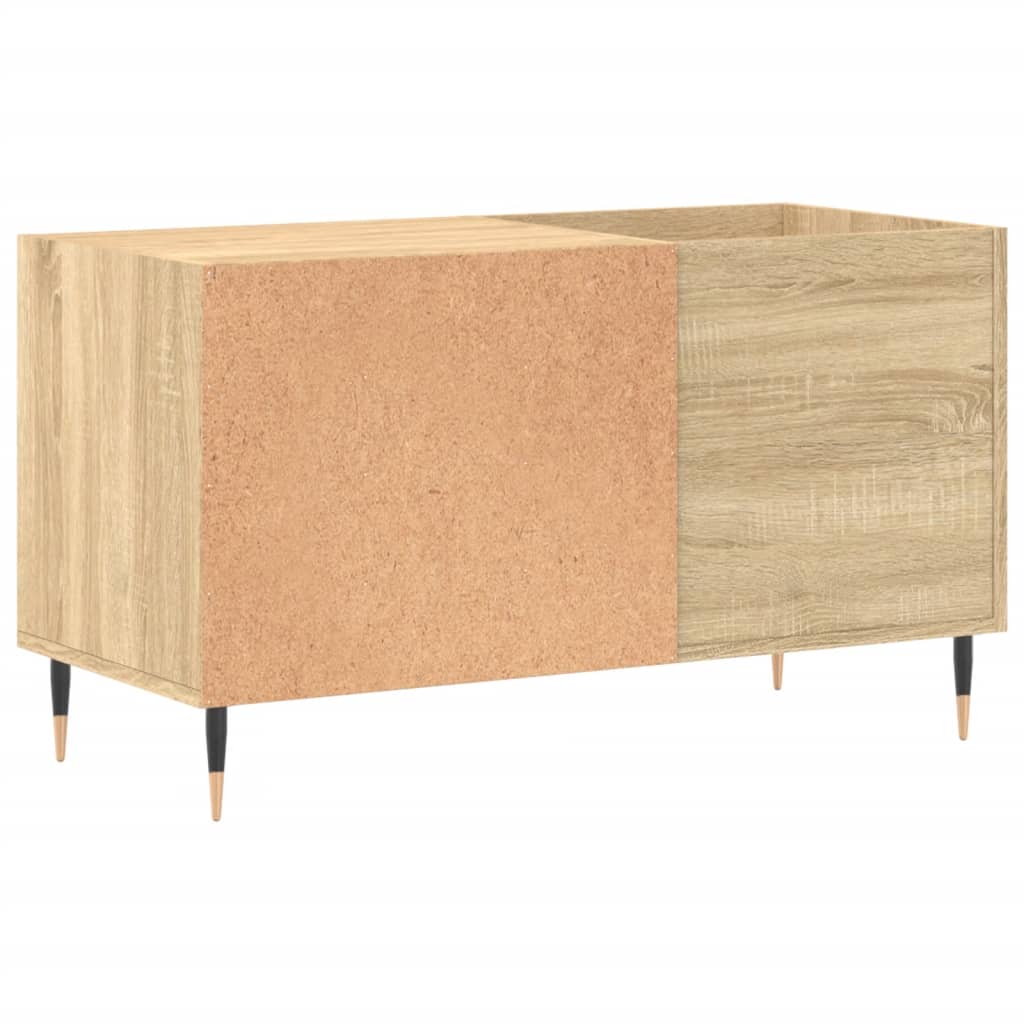 Platenkast 85x38x48 cm bewerkt hout sonoma eikenkleurig is nu te koop bij PeponiXL, paradijselijk wonen!