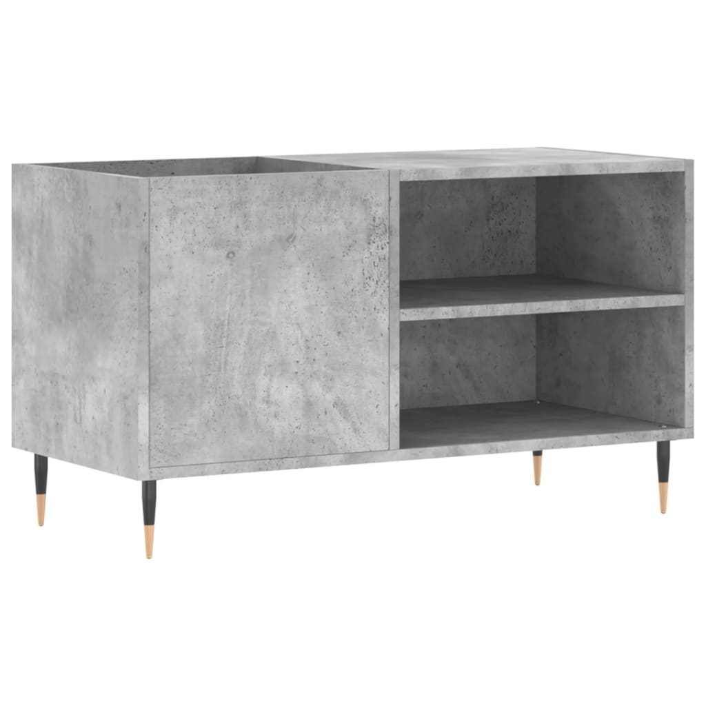 Platenkast 85x38x48 cm bewerkt hout betongrijs is nu te koop bij PeponiXL, paradijselijk wonen!