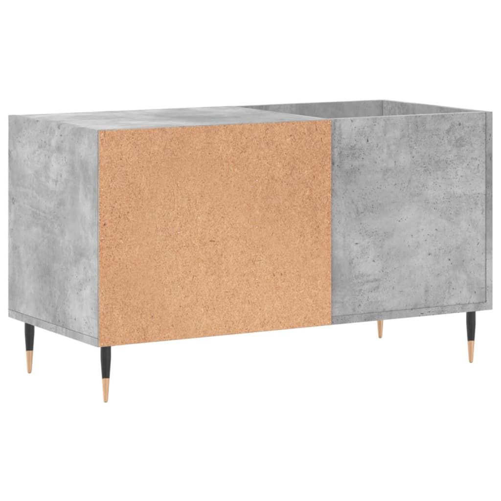 Platenkast 85x38x48 cm bewerkt hout betongrijs is nu te koop bij PeponiXL, paradijselijk wonen!