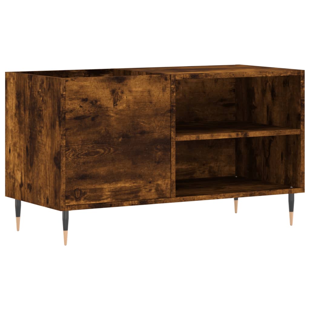 Platenkast 85x38x48 cm bewerkt hout gerookt eikenkleurig is nu te koop bij PeponiXL, paradijselijk wonen!