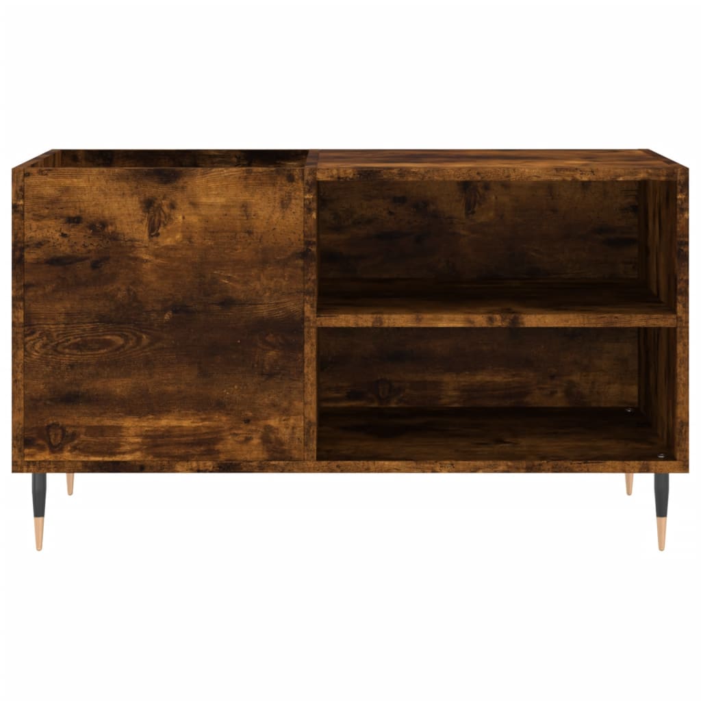 Platenkast 85x38x48 cm bewerkt hout gerookt eikenkleurig is nu te koop bij PeponiXL, paradijselijk wonen!