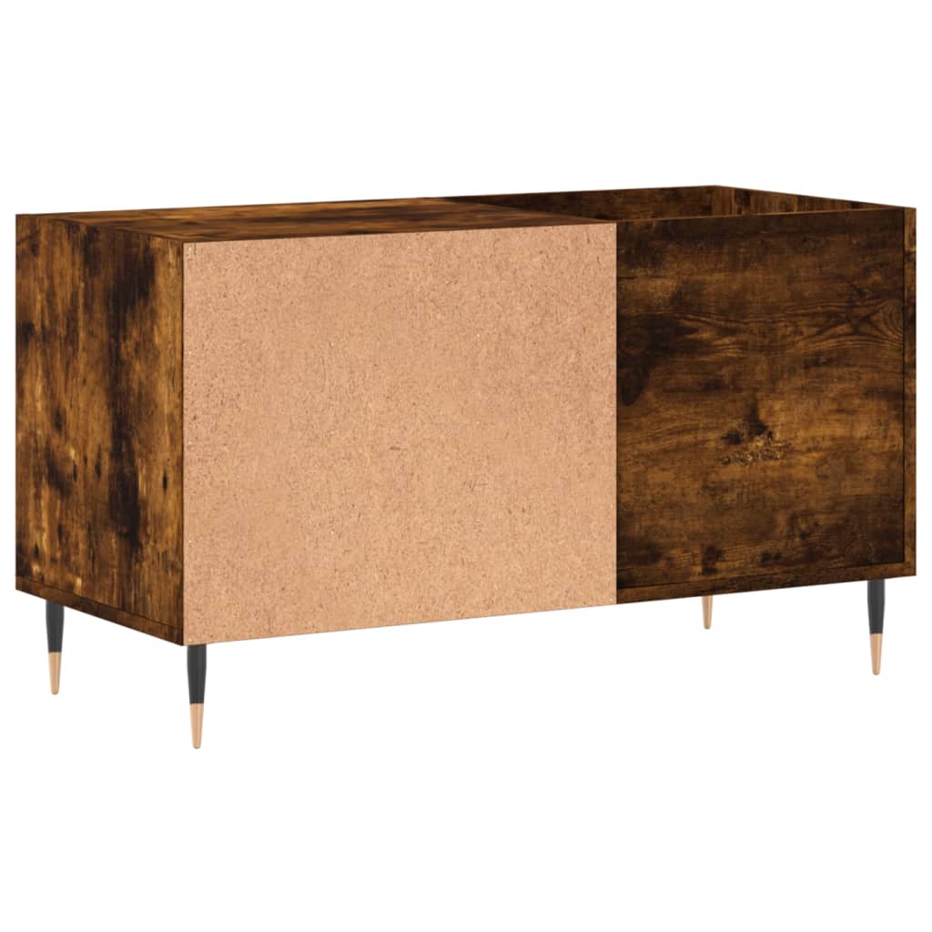 Platenkast 85x38x48 cm bewerkt hout gerookt eikenkleurig is nu te koop bij PeponiXL, paradijselijk wonen!