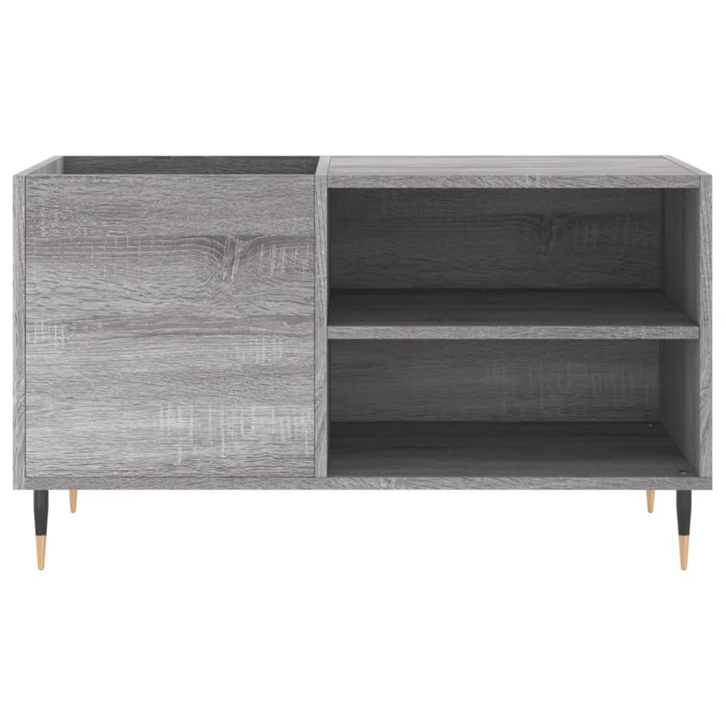 Platenkast 85x38x48 cm bewerkt hout grijs sonoma eikenkleurig is nu te koop bij PeponiXL, paradijselijk wonen!