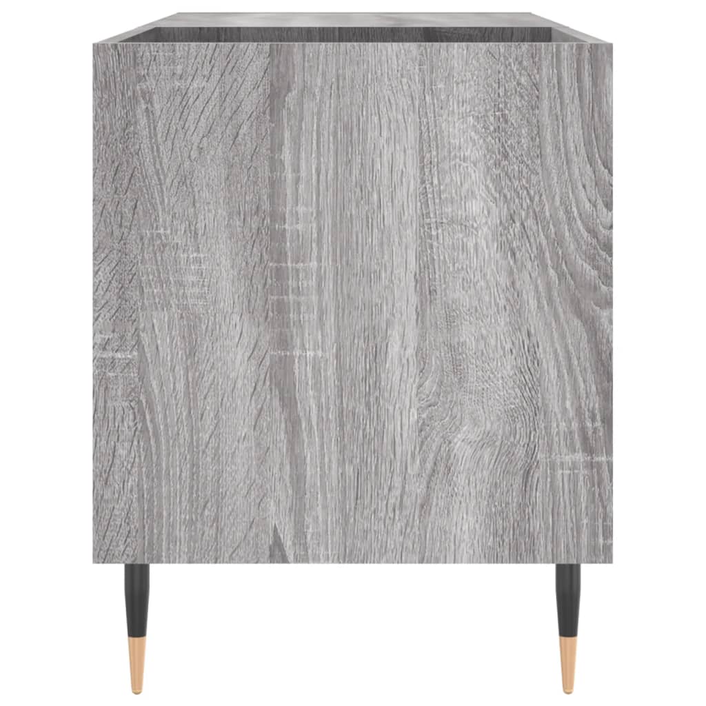 Platenkast 85x38x48 cm bewerkt hout grijs sonoma eikenkleurig is nu te koop bij PeponiXL, paradijselijk wonen!