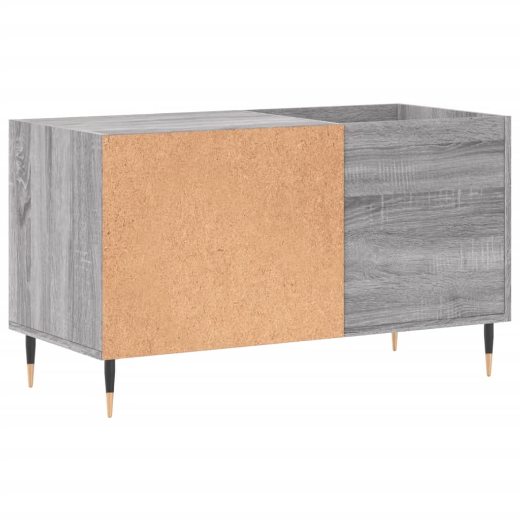Platenkast 85x38x48 cm bewerkt hout grijs sonoma eikenkleurig is nu te koop bij PeponiXL, paradijselijk wonen!