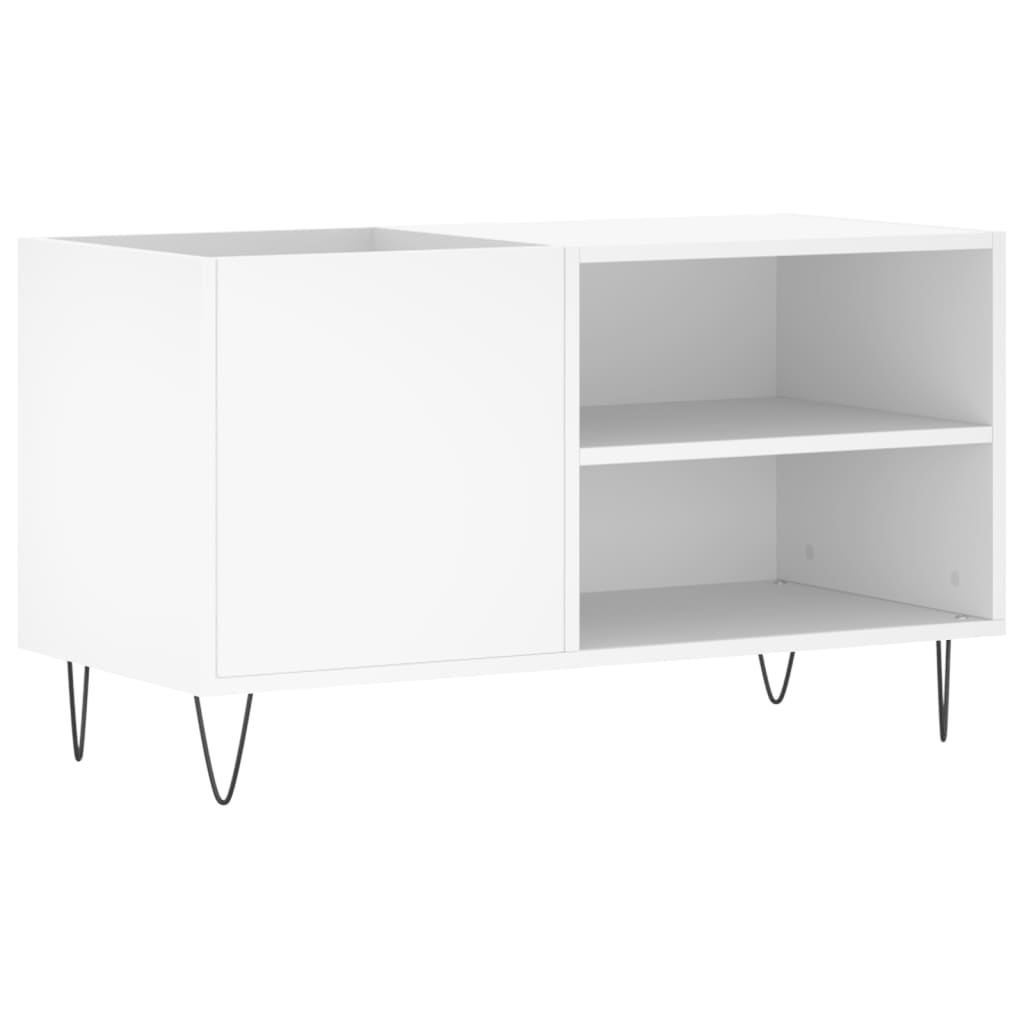 Platenkast 85x38x48 cm bewerkt hout wit is nu te koop bij PeponiXL, paradijselijk wonen!
