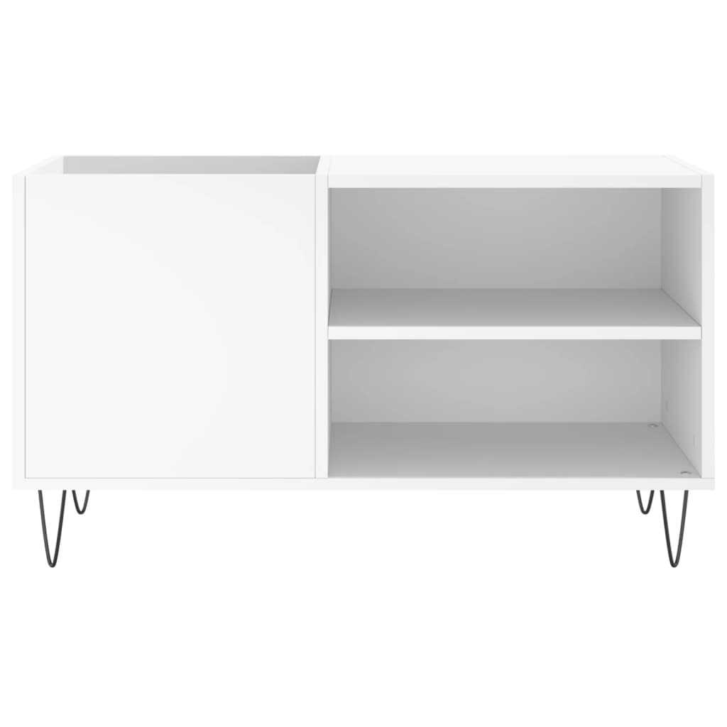 Platenkast 85x38x48 cm bewerkt hout wit is nu te koop bij PeponiXL, paradijselijk wonen!