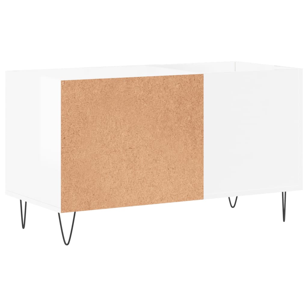 Platenkast 85x38x48 cm bewerkt hout hoogglans wit is nu te koop bij PeponiXL, paradijselijk wonen!