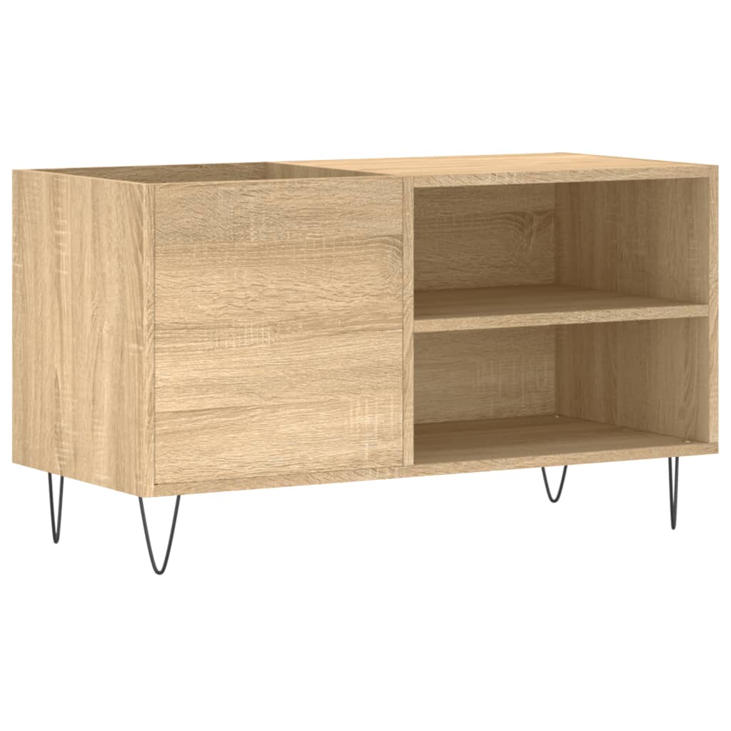 Platenkast 85x38x48 cm bewerkt hout sonoma eikenkleurig is nu te koop bij PeponiXL, paradijselijk wonen!