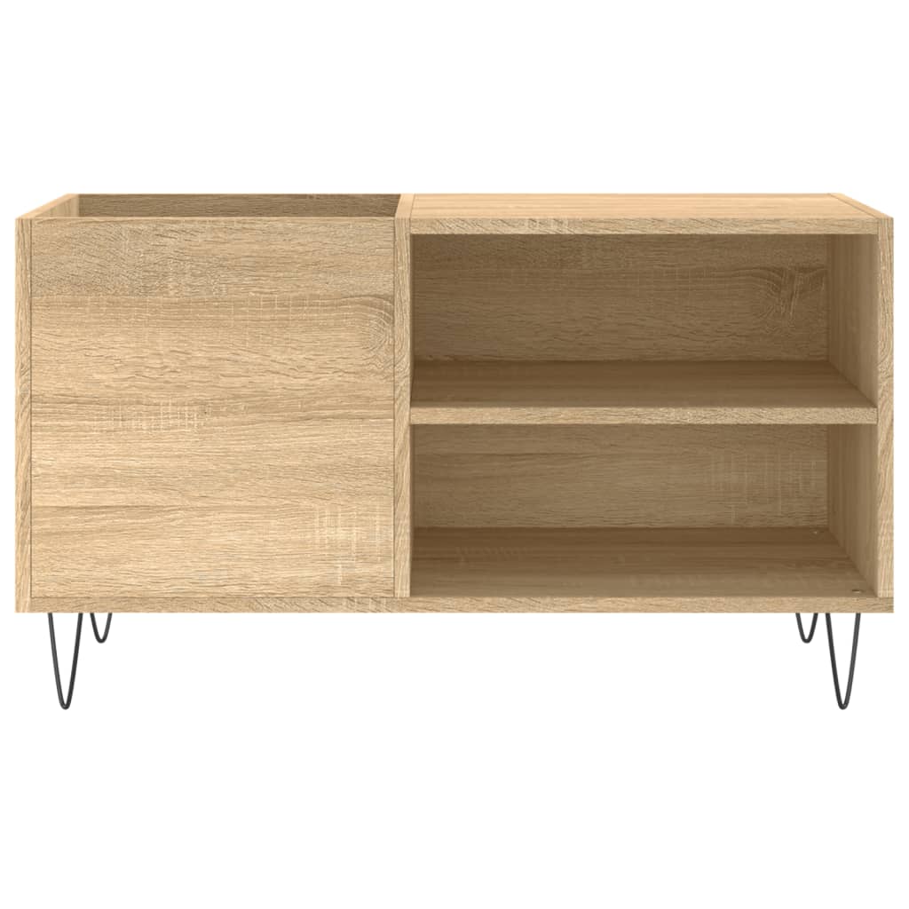 Platenkast 85x38x48 cm bewerkt hout sonoma eikenkleurig is nu te koop bij PeponiXL, paradijselijk wonen!