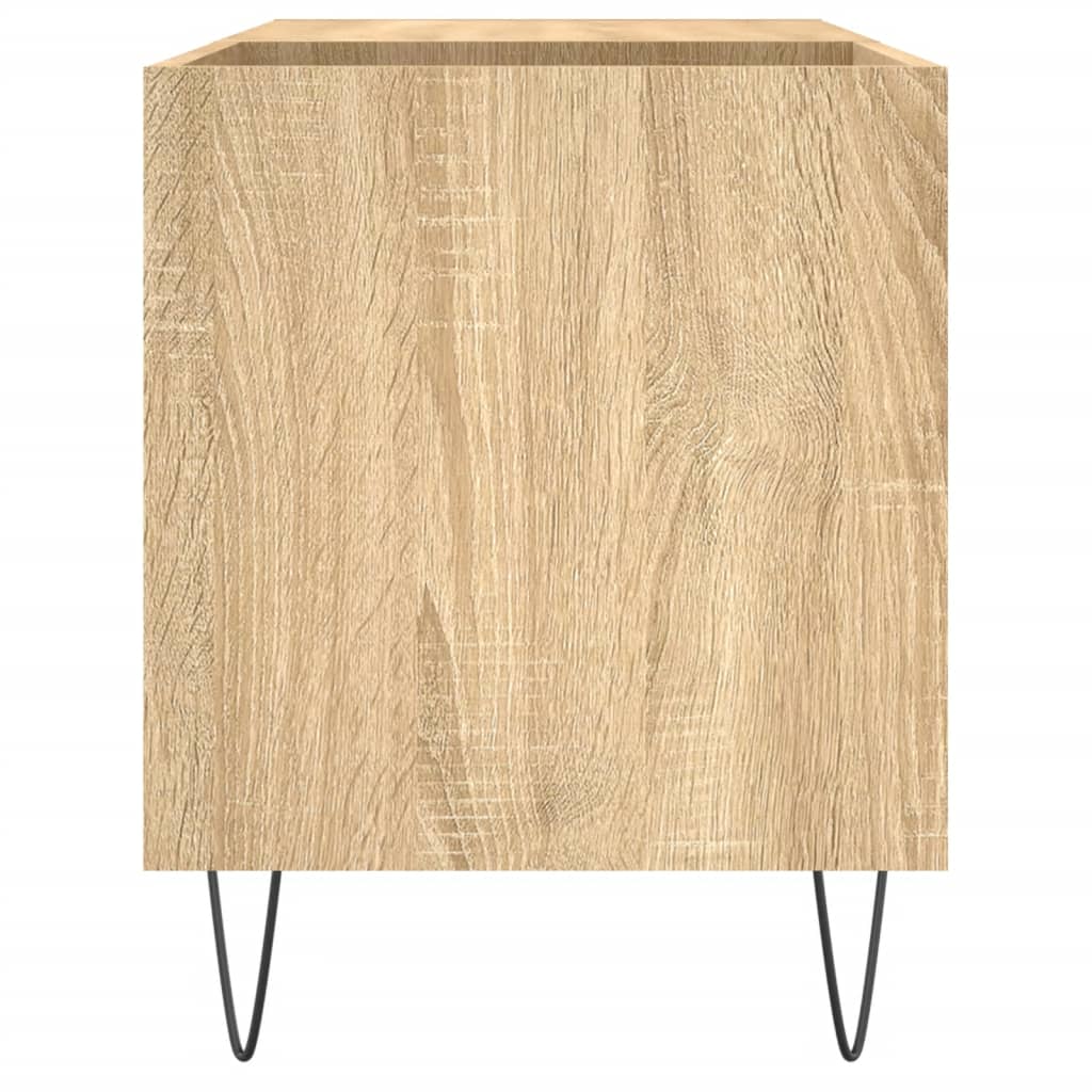 Platenkast 85x38x48 cm bewerkt hout sonoma eikenkleurig is nu te koop bij PeponiXL, paradijselijk wonen!