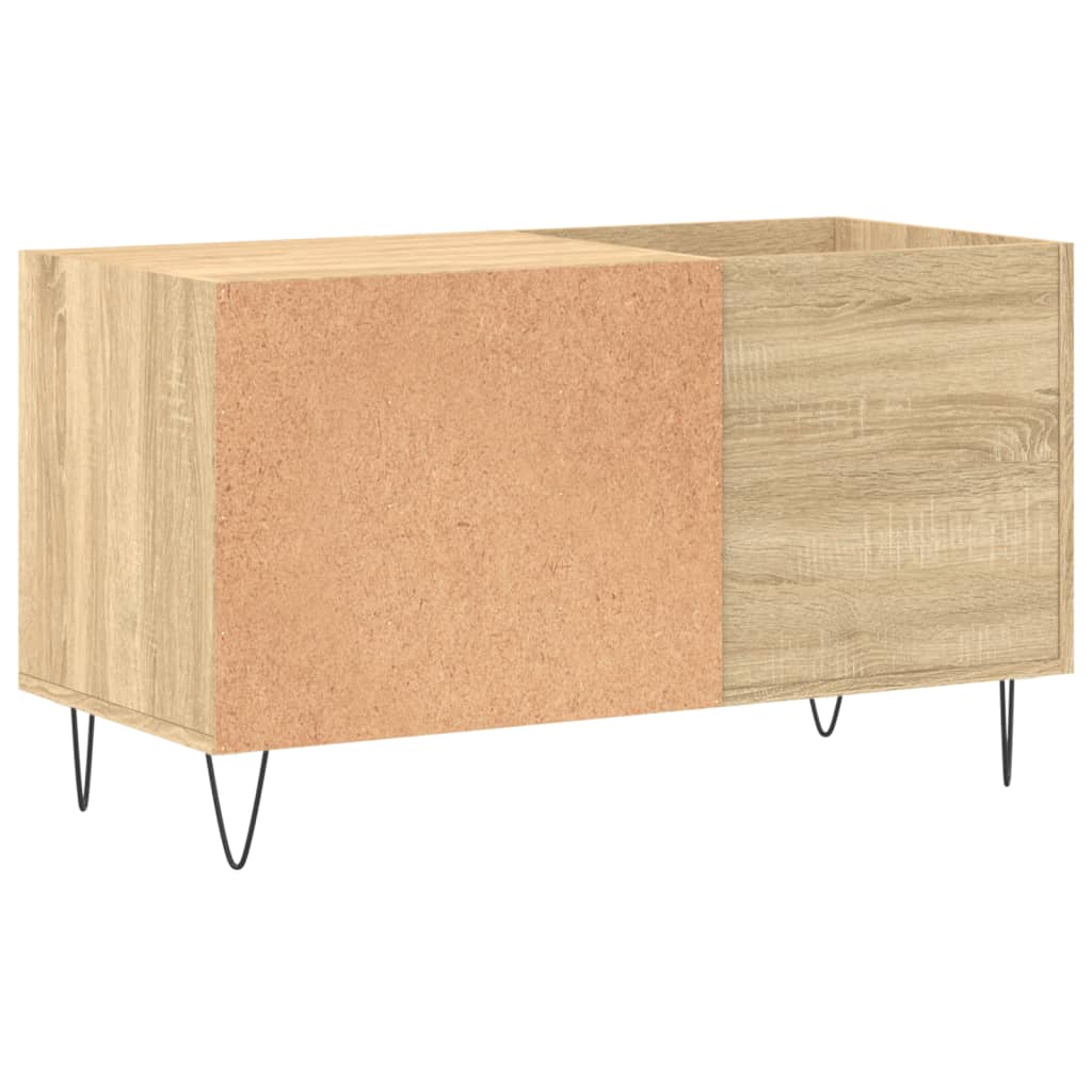 Platenkast 85x38x48 cm bewerkt hout sonoma eikenkleurig is nu te koop bij PeponiXL, paradijselijk wonen!
