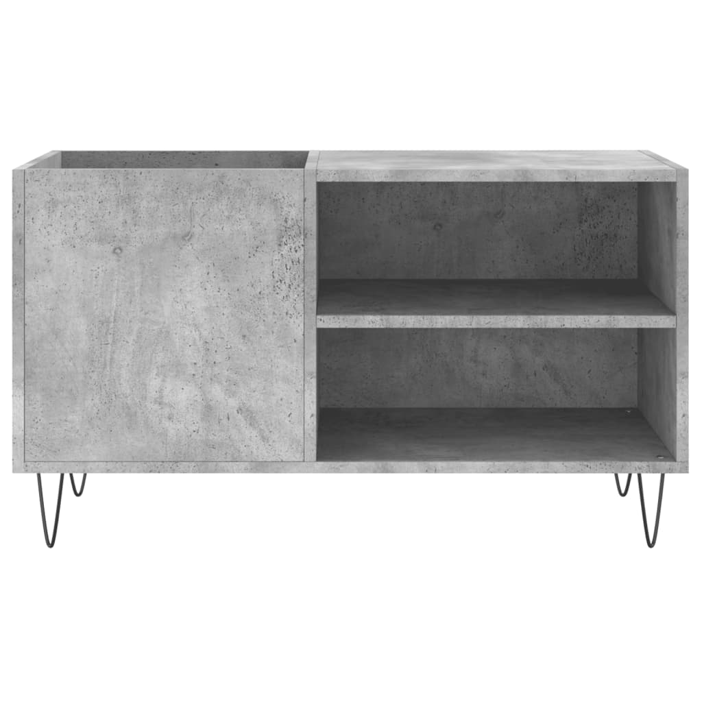 Platenkast 85x38x48 cm bewerkt hout betongrijs is nu te koop bij PeponiXL, paradijselijk wonen!