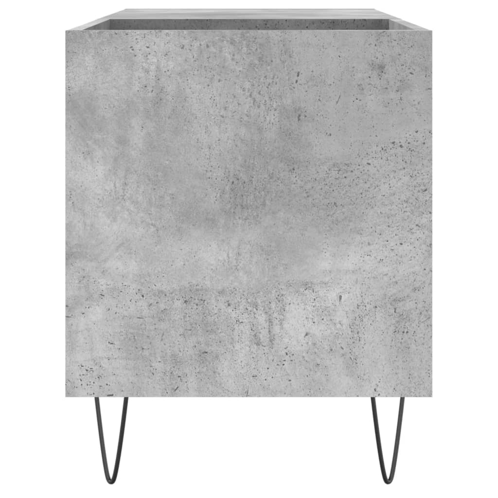 Platenkast 85x38x48 cm bewerkt hout betongrijs is nu te koop bij PeponiXL, paradijselijk wonen!