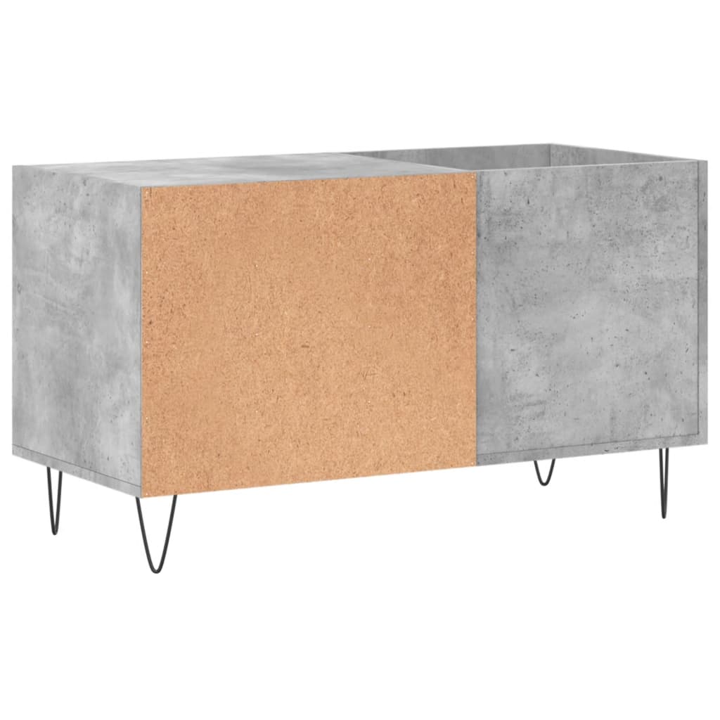 Platenkast 85x38x48 cm bewerkt hout betongrijs is nu te koop bij PeponiXL, paradijselijk wonen!