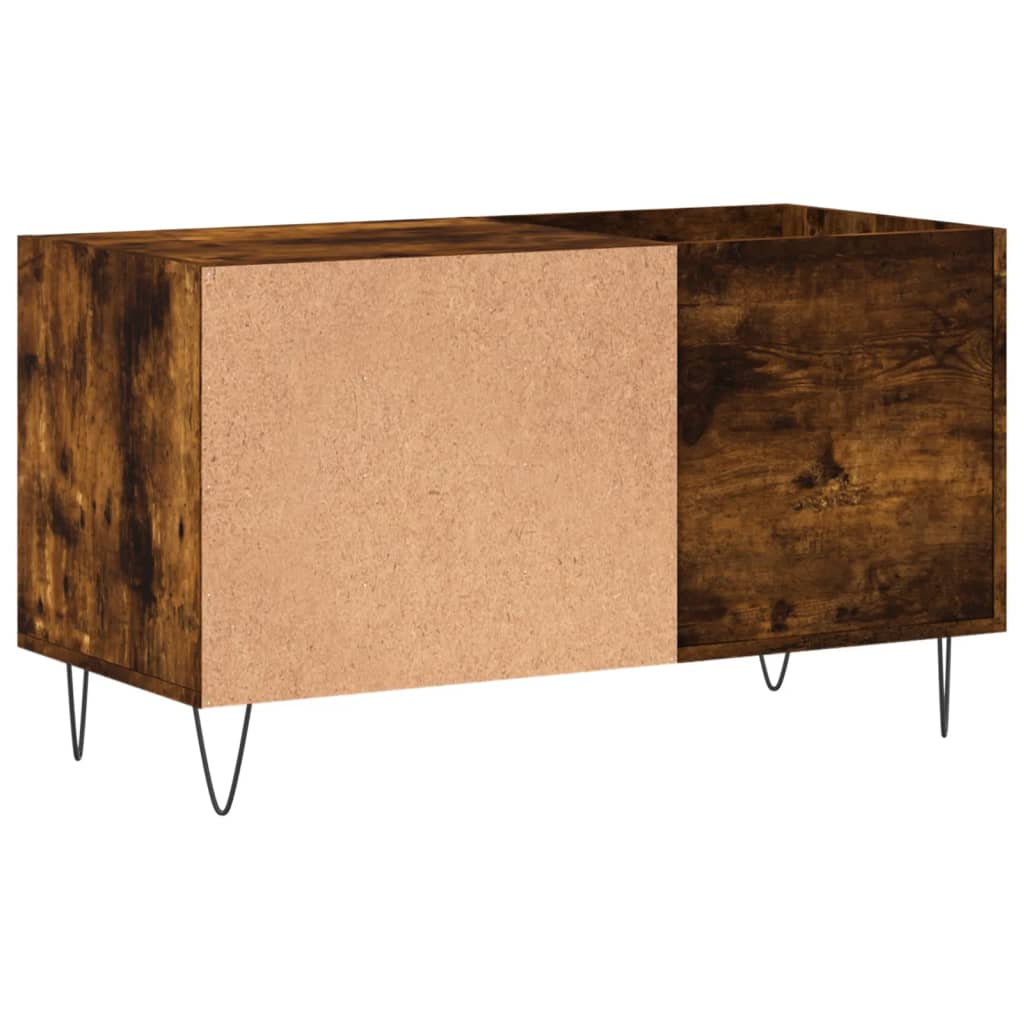 Platenkast 85x38x48 cm bewerkt hout gerookt eikenkleurig is nu te koop bij PeponiXL, paradijselijk wonen!