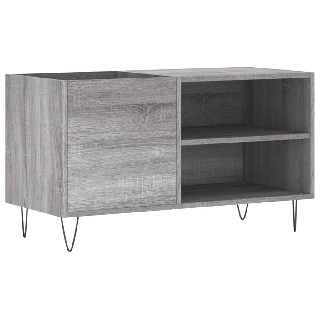 Platenkast 85x38x48 cm bewerkt hout grijs sonoma eikenkleurig is nu te koop bij PeponiXL, paradijselijk wonen!