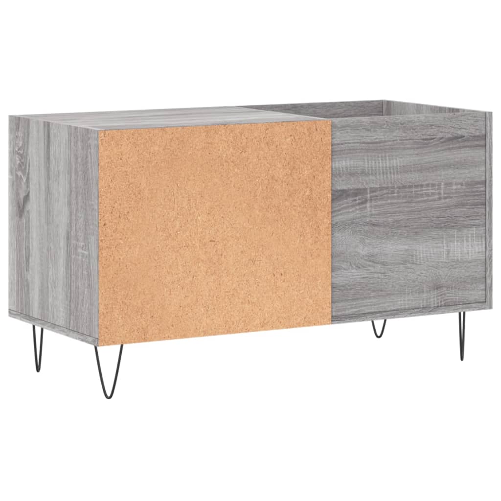 Platenkast 85x38x48 cm bewerkt hout grijs sonoma eikenkleurig is nu te koop bij PeponiXL, paradijselijk wonen!