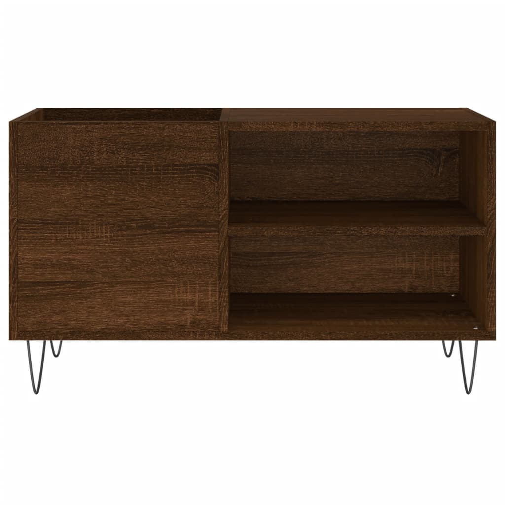 Platenkast 85x38x48 cm bewerkt hout bruin eikenkleur is nu te koop bij PeponiXL, paradijselijk wonen!