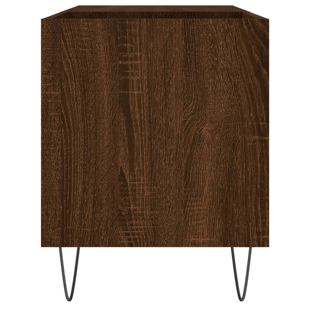 Platenkast 85x38x48 cm bewerkt hout bruin eikenkleur is nu te koop bij PeponiXL, paradijselijk wonen!