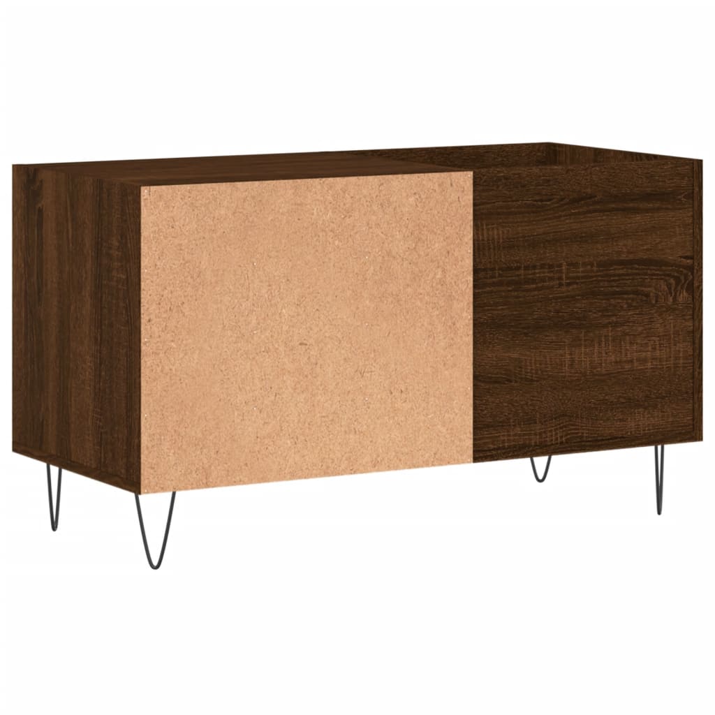 Platenkast 85x38x48 cm bewerkt hout bruin eikenkleur is nu te koop bij PeponiXL, paradijselijk wonen!