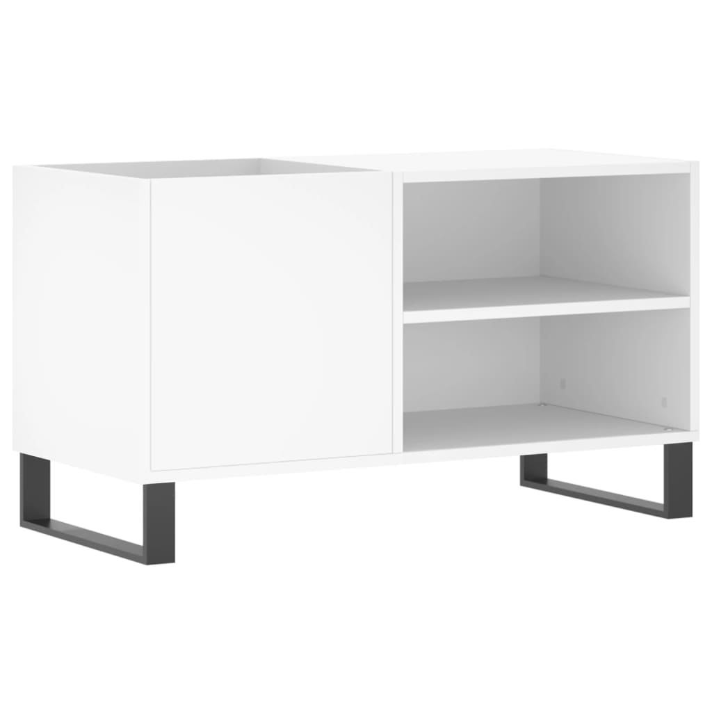 Platenkast 85x38x48 cm bewerkt hout wit is nu te koop bij PeponiXL, paradijselijk wonen!