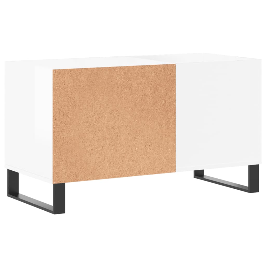 Platenkast 85x38x48 cm bewerkt hout hoogglans wit is nu te koop bij PeponiXL, paradijselijk wonen!