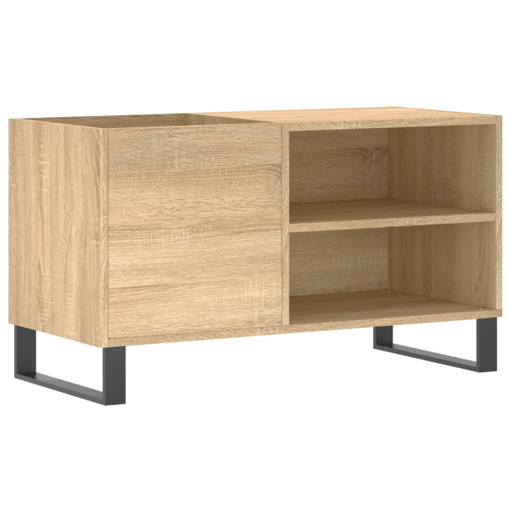 Platenkast 85x38x48 cm bewerkt hout sonoma eikenkleurig is nu te koop bij PeponiXL, paradijselijk wonen!