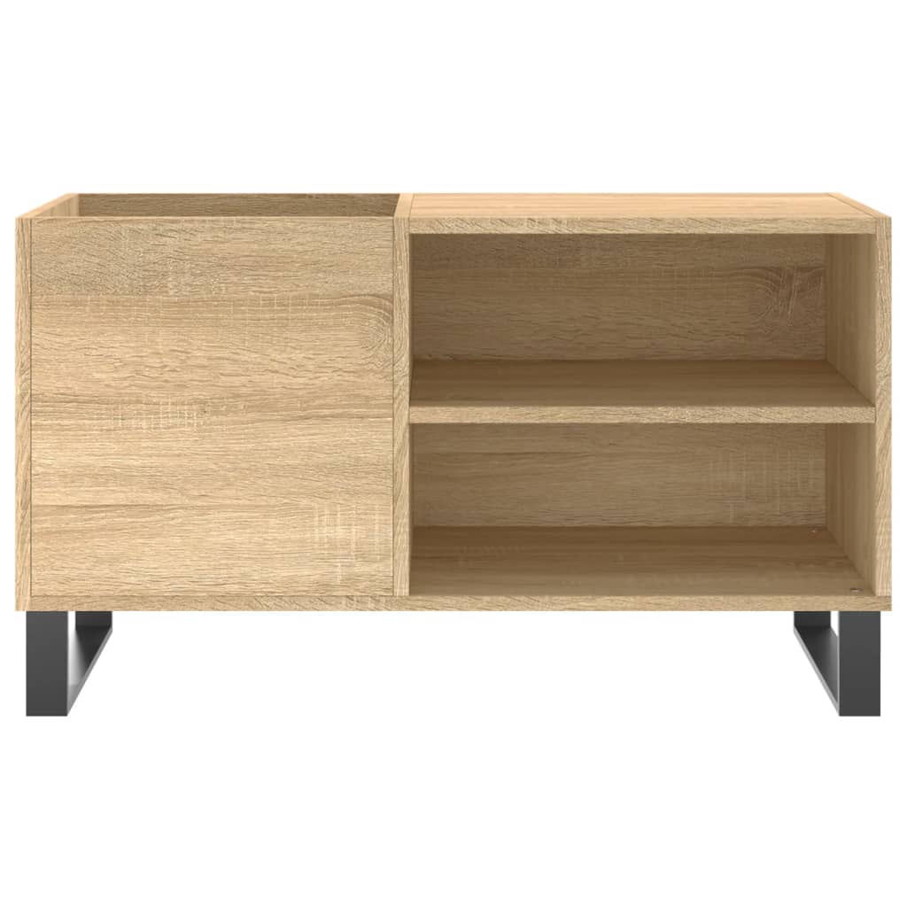 Platenkast 85x38x48 cm bewerkt hout sonoma eikenkleurig is nu te koop bij PeponiXL, paradijselijk wonen!