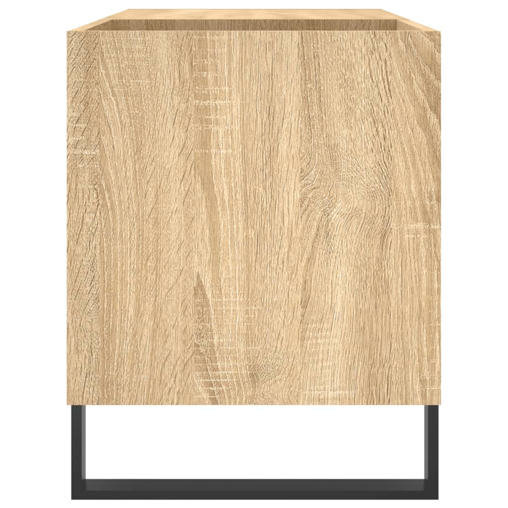 Platenkast 85x38x48 cm bewerkt hout sonoma eikenkleurig is nu te koop bij PeponiXL, paradijselijk wonen!