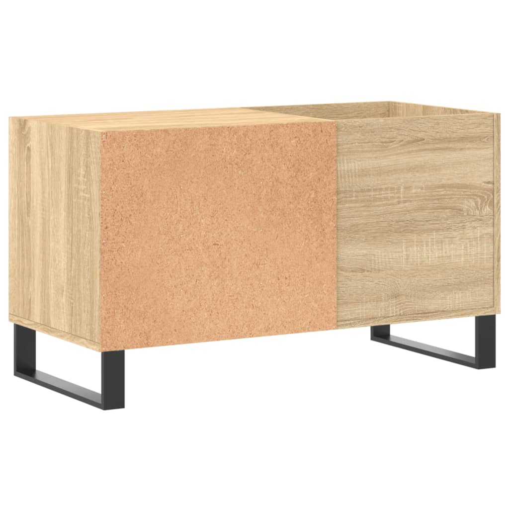 Platenkast 85x38x48 cm bewerkt hout sonoma eikenkleurig is nu te koop bij PeponiXL, paradijselijk wonen!