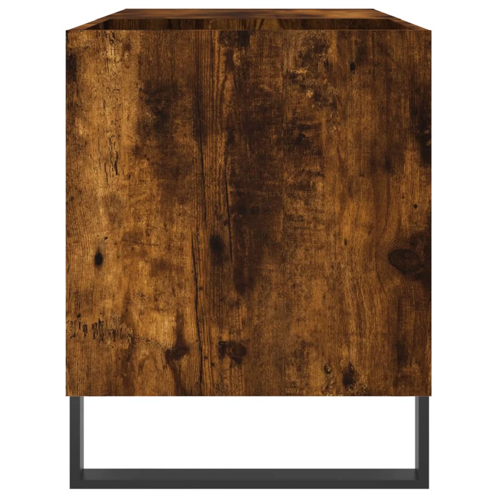 Platenkast 85x38x48 cm bewerkt hout gerookt eikenkleurig is nu te koop bij PeponiXL, paradijselijk wonen!