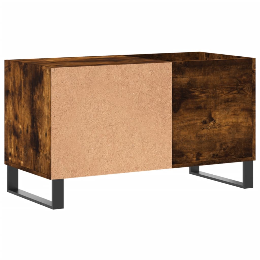 Platenkast 85x38x48 cm bewerkt hout gerookt eikenkleurig is nu te koop bij PeponiXL, paradijselijk wonen!