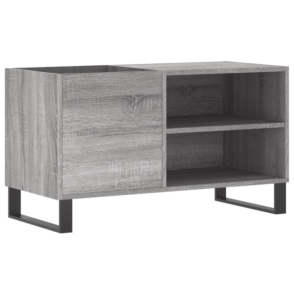 Platenkast 85x38x48 cm bewerkt hout grijs sonoma eikenkleurig is nu te koop bij PeponiXL, paradijselijk wonen!