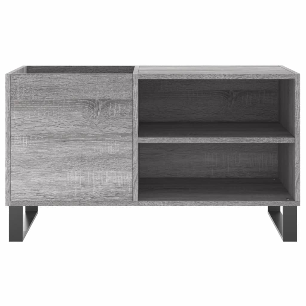Platenkast 85x38x48 cm bewerkt hout grijs sonoma eikenkleurig is nu te koop bij PeponiXL, paradijselijk wonen!