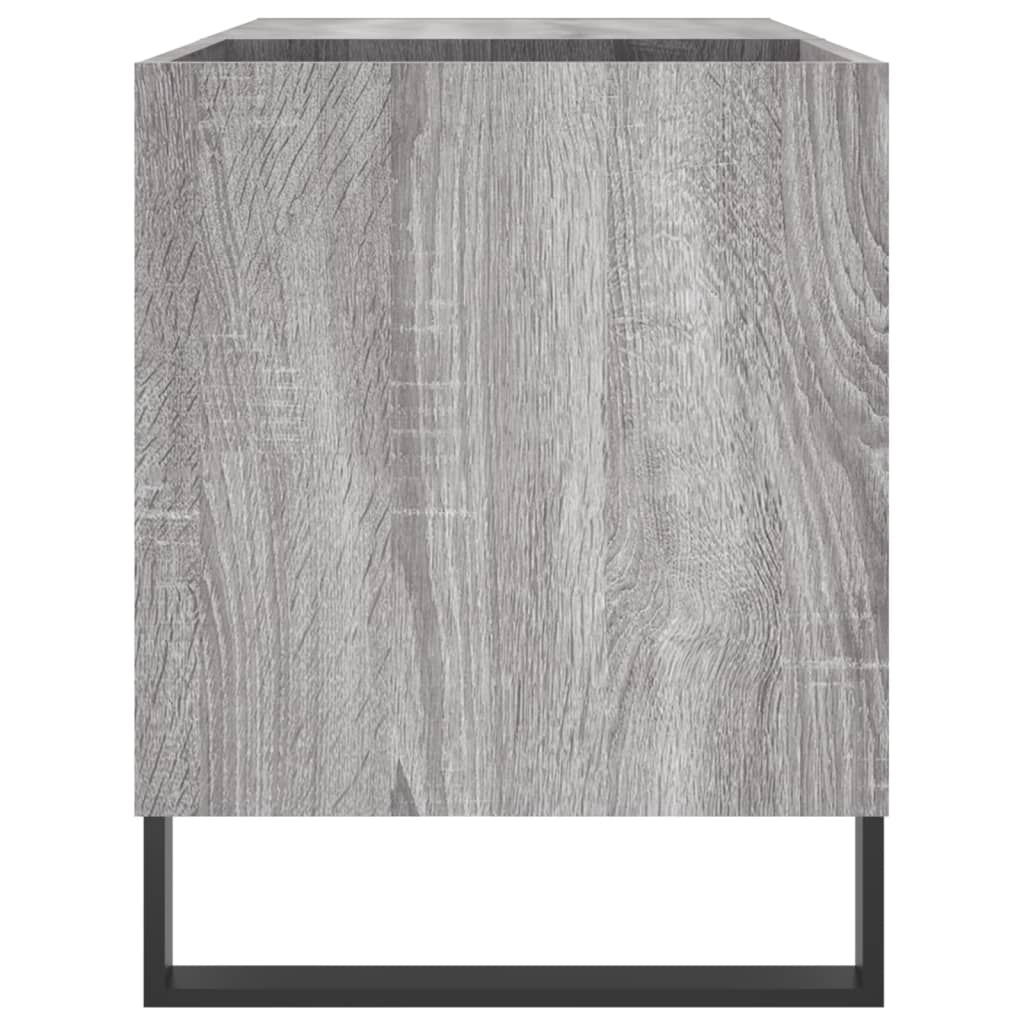 Platenkast 85x38x48 cm bewerkt hout grijs sonoma eikenkleurig is nu te koop bij PeponiXL, paradijselijk wonen!